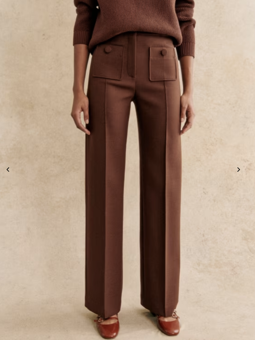 A model in trousers from Sézane