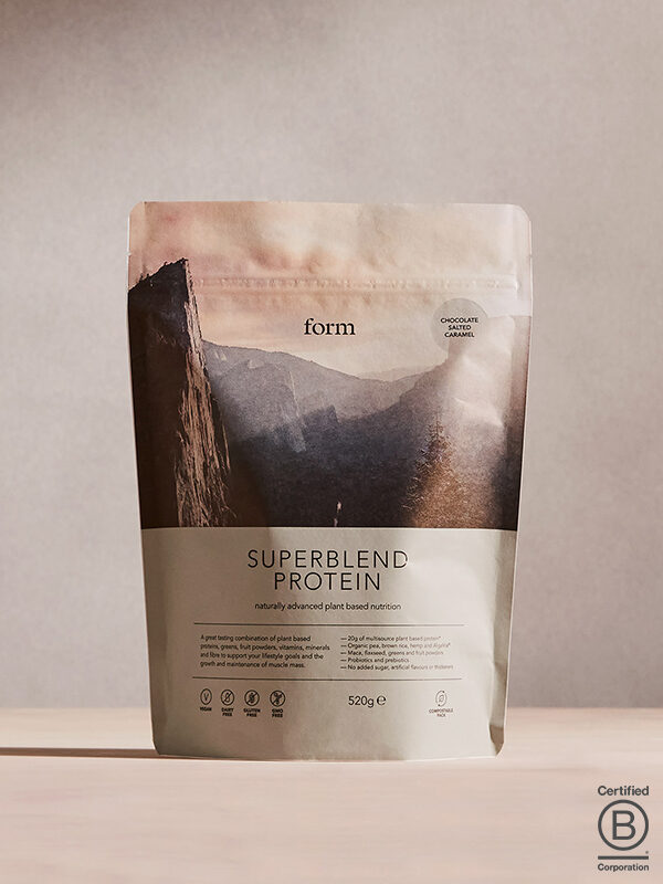 A package of Form Superbend protein powder.