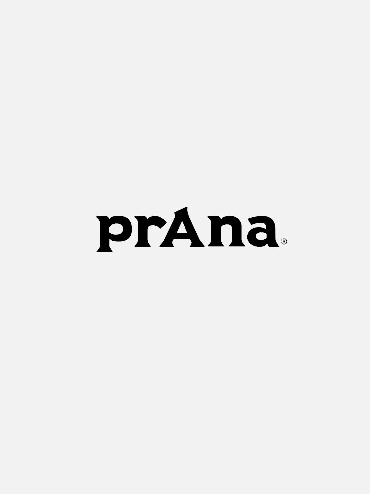 PrAna logo in black text on a plain light gray background.